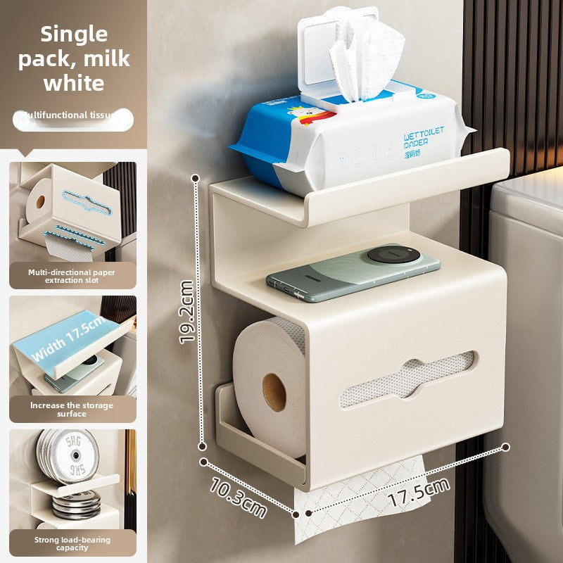Three-Layer Wall-Mounted Bathroom Tissue Holder