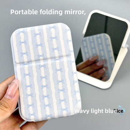 Portable Folding Makeup Mirror with Cute Designs