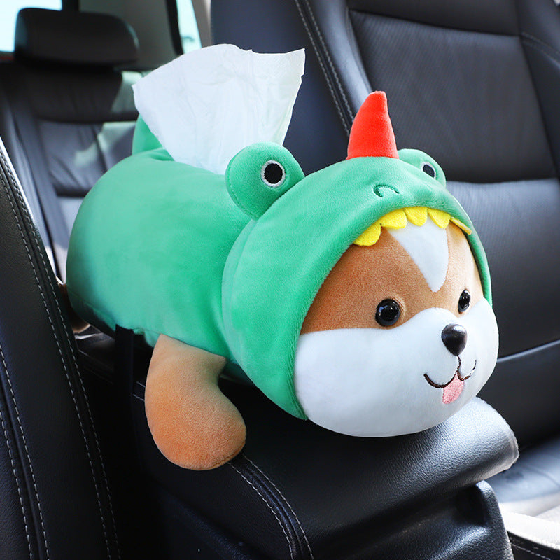Cute Plush Car Tissue Box