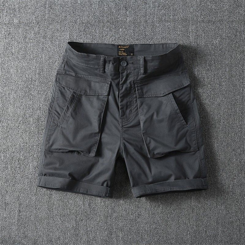 Summer American Style Multi-Pocket Stretch Workwear Shorts Men's Trendy Brand Ins Yu Wenle Loose Casual 5-Pants Middle Pants