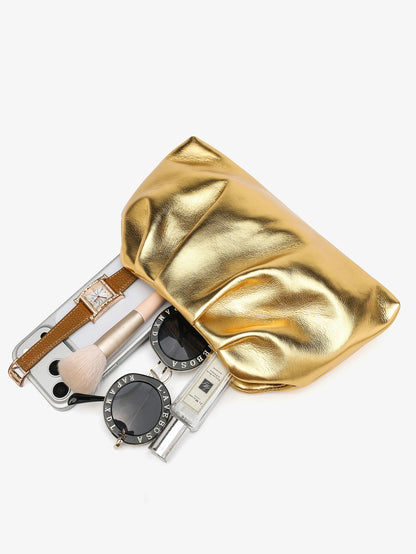 Womens Pleated Chain Crossbody Bag