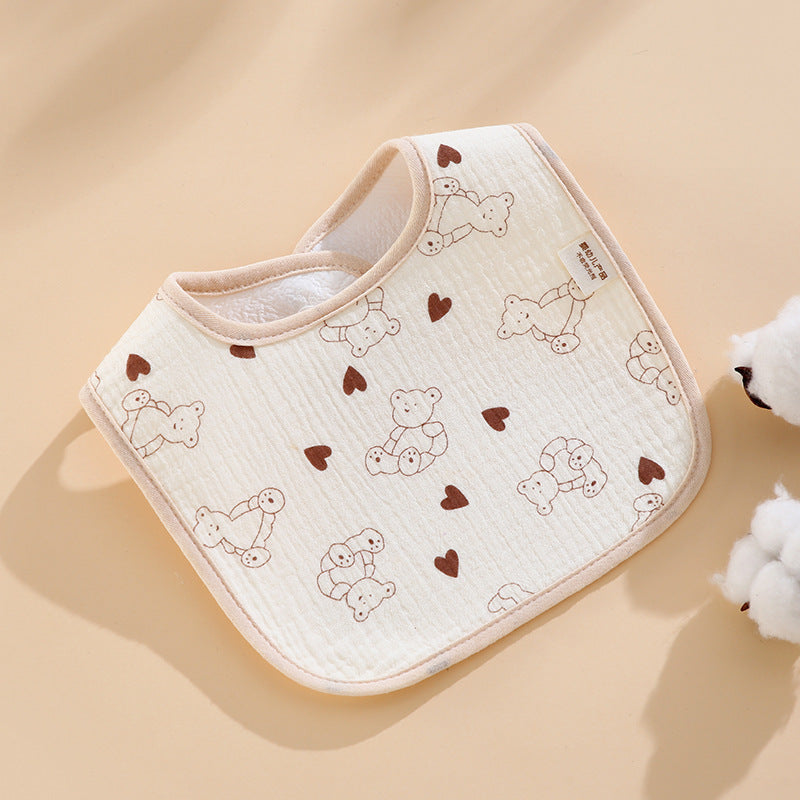 Baby Cotton Bibs with Cartoon Designs