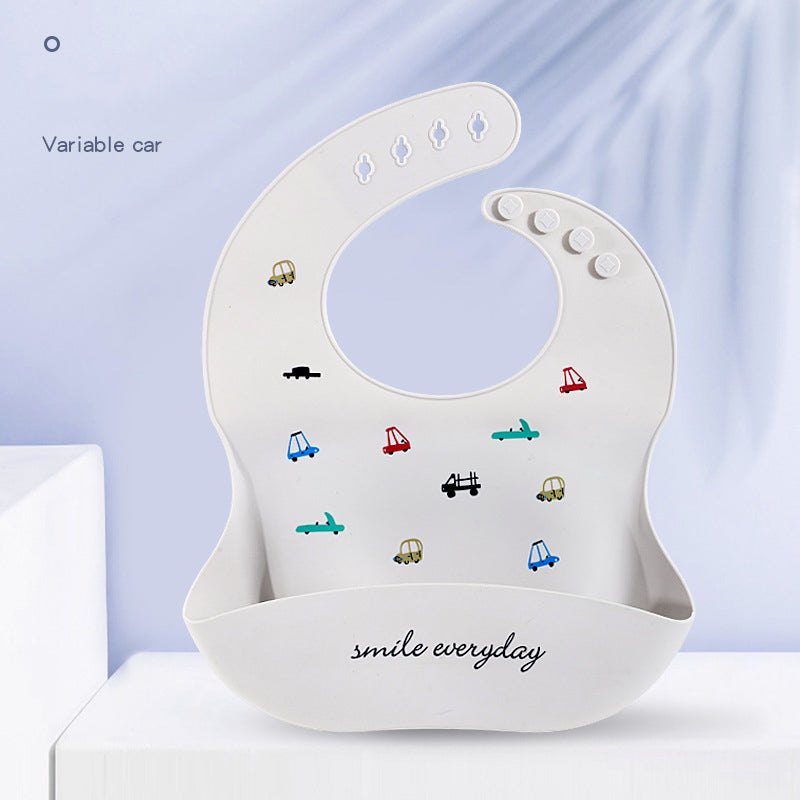 Disposable Waterproof Silicone Baby Bibs with Pockets