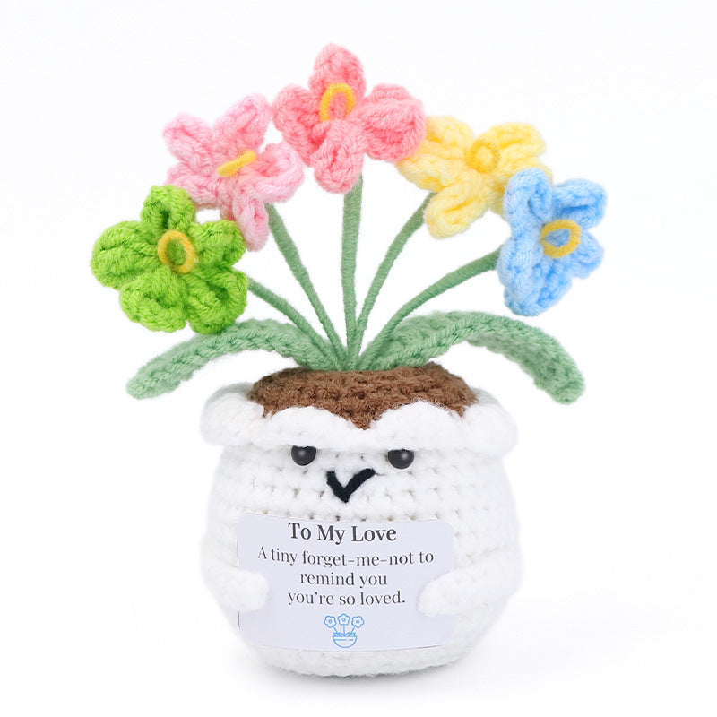 Handwoven Wool Knitted Potted Plants