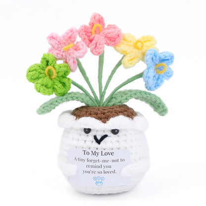 Handwoven Wool Knitted Potted Plants