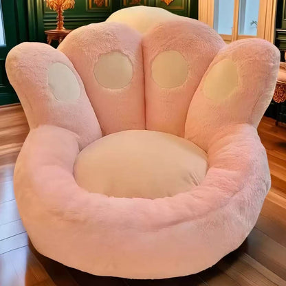 Plush Tatami Seat Cushion with Backrest