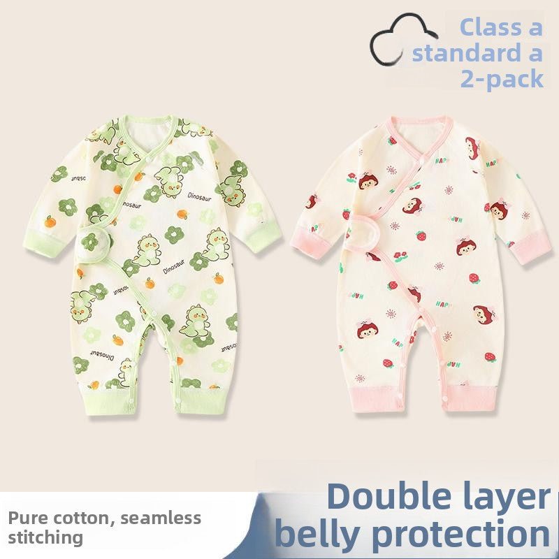 Baby Cotton Jumpsuit Long Sleeve Romper - RAINSTAR