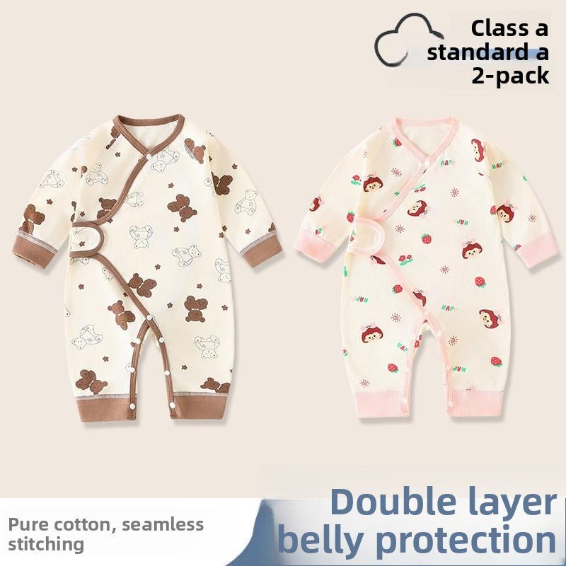 Baby Cotton Jumpsuit Long Sleeve Romper - RAINSTAR