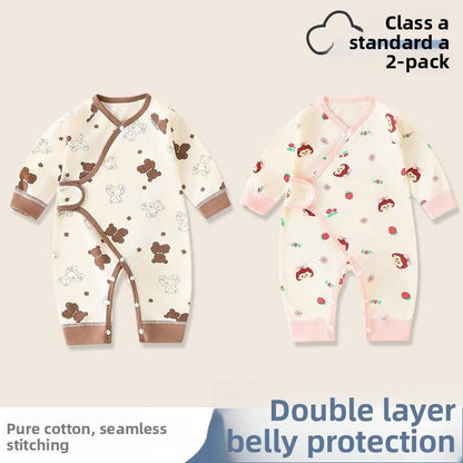 Baby Cotton Jumpsuit Long Sleeve Romper - RAINSTAR