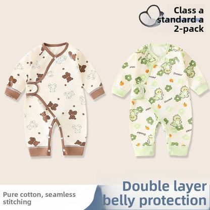 Baby Cotton Jumpsuit Long Sleeve Romper - RAINSTAR