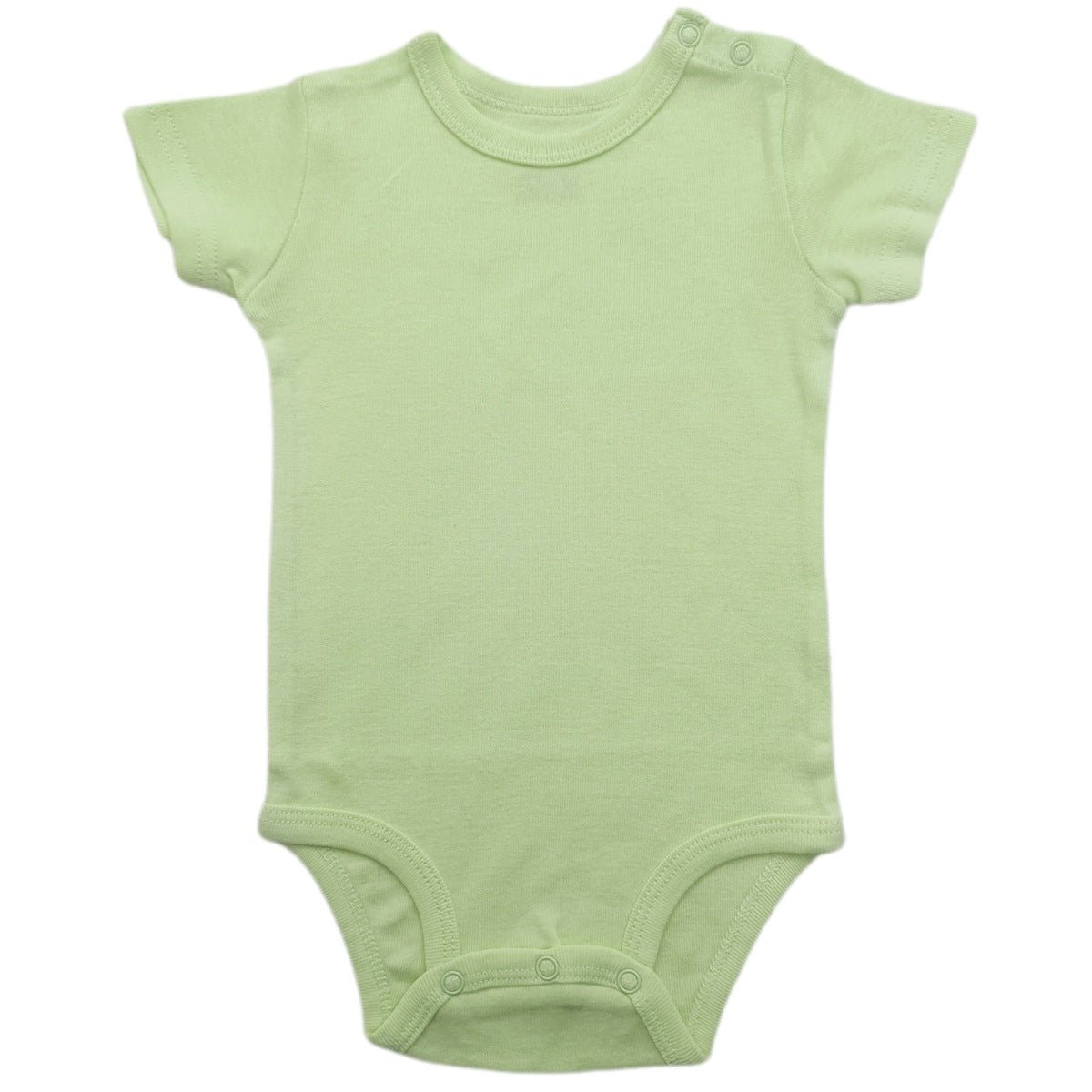 Baby Cotton Romper Short Sleeve Shoulder Opening Jumpsuit - RAINSTAR