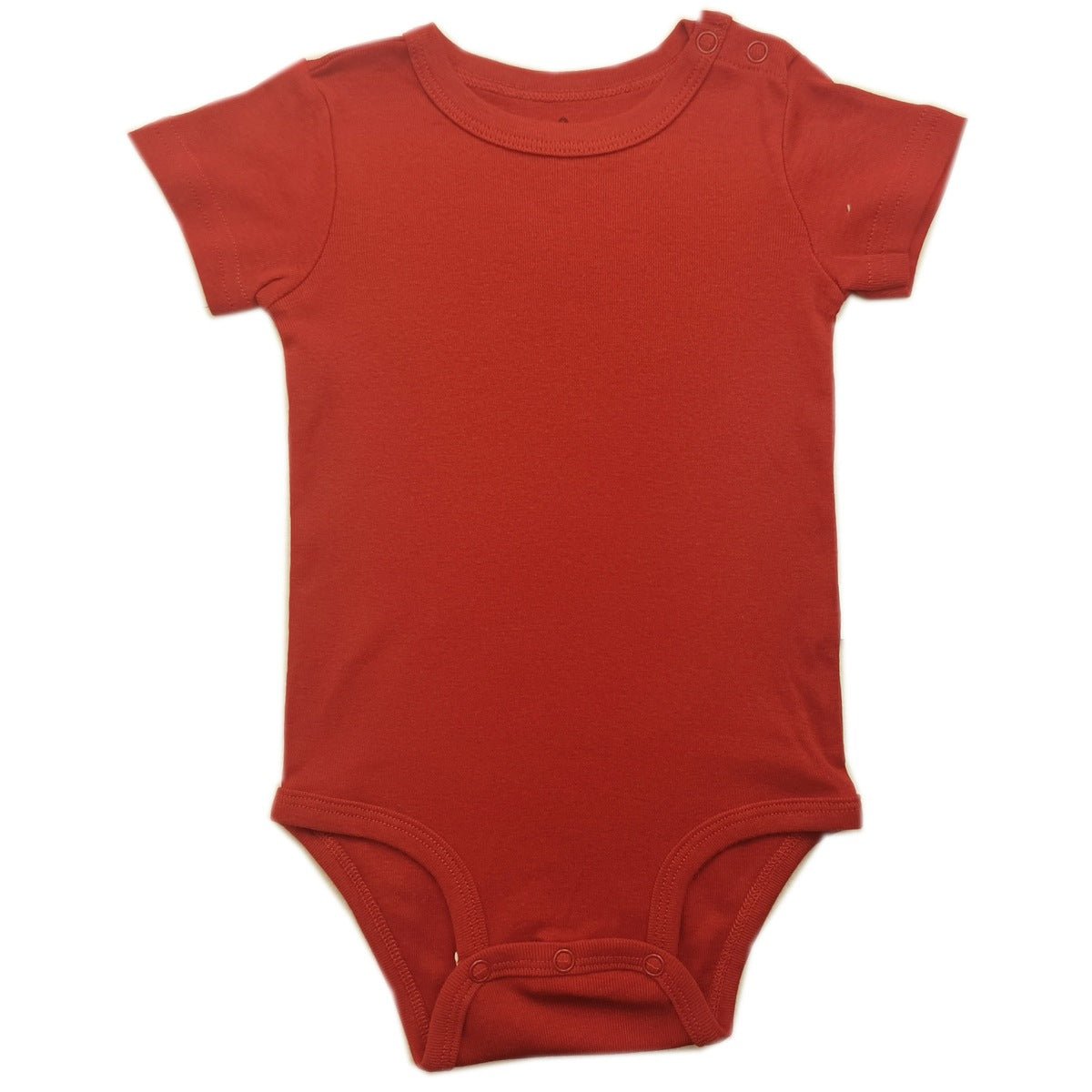 Baby Cotton Romper Short Sleeve Shoulder Opening Jumpsuit - RAINSTAR