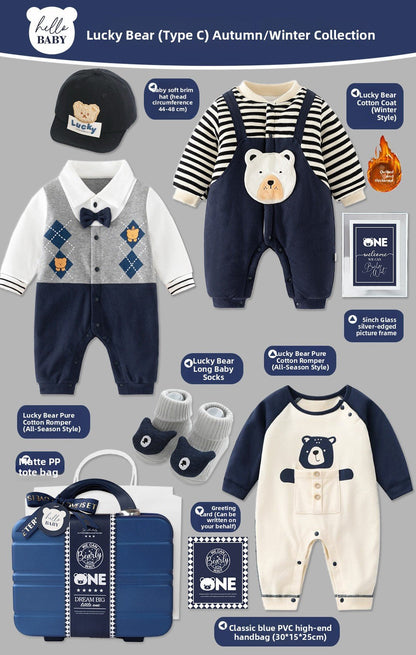 Baby gift box in blue carrying case - RAINSTAR