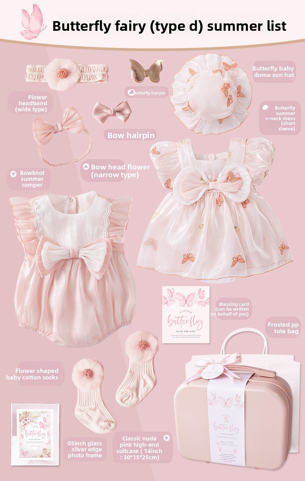 Baby Girl Butterfly Fairy Clothing Gift Set - RAINSTAR