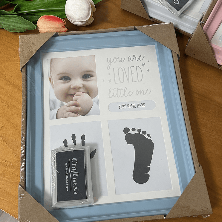 Baby Handprint Footprint Clay Photo Frame - RAINSTAR