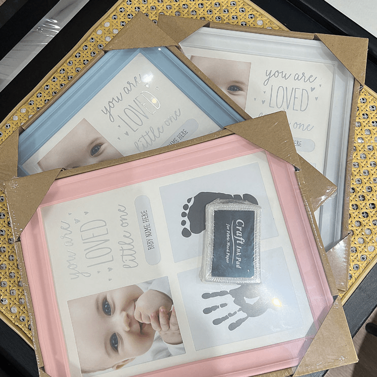 Baby Handprint Footprint Clay Photo Frame - RAINSTAR