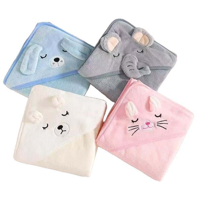 Baby Hooded Bath Poncho Quick-Dry Towel - RAINSTAR