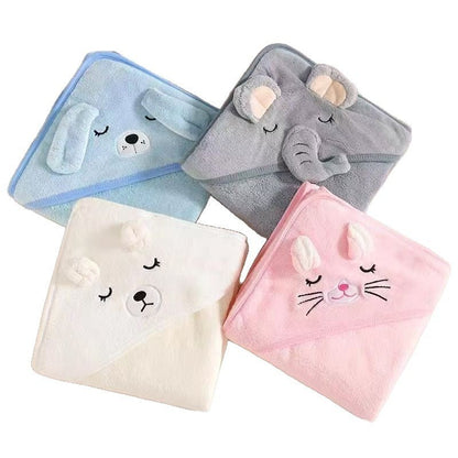 Baby Hooded Bath Poncho Quick-Dry Towel - RAINSTAR