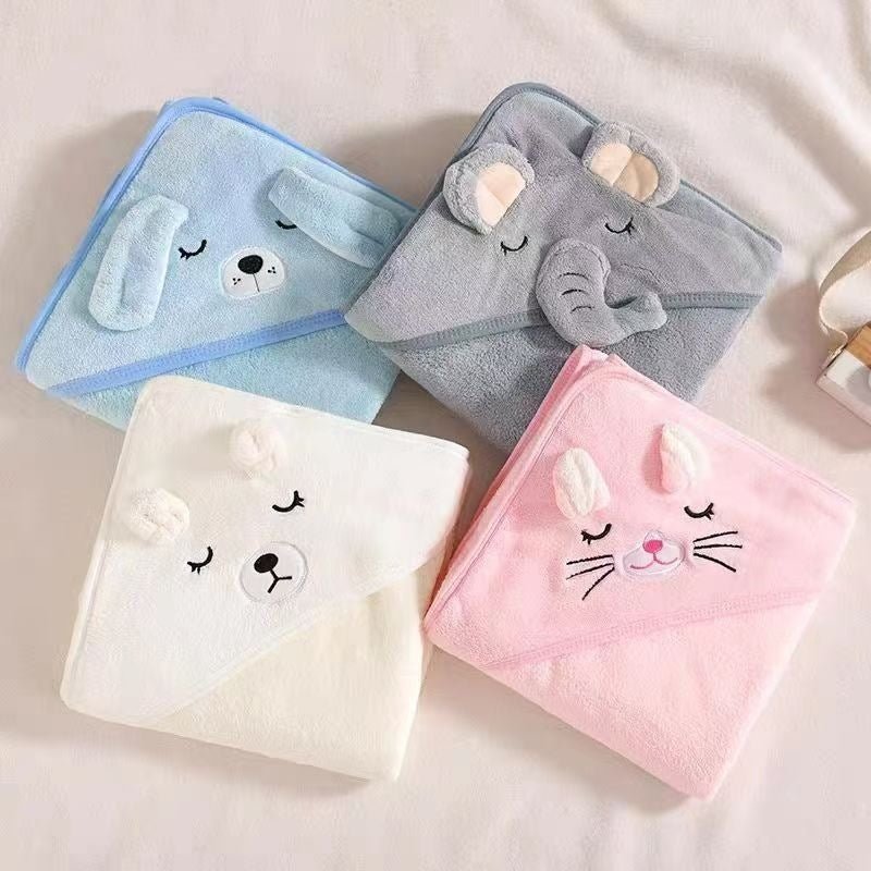 Baby Hooded Bath Poncho Quick-Dry Towel - RAINSTAR