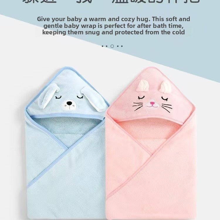Baby Hooded Bath Poncho Quick-Dry Towel - RAINSTAR