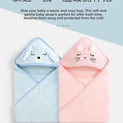 Baby Hooded Bath Poncho Quick-Dry Towel - RAINSTAR