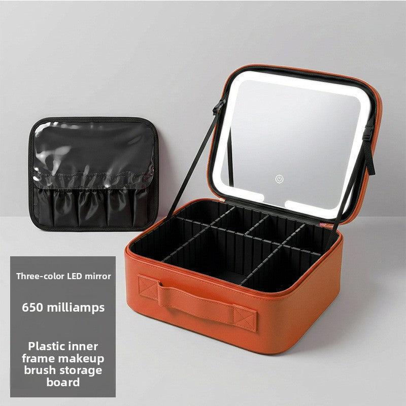 LED Lighted Makeup Bag with Mirror
