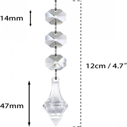 Transparent Snowflake Christmas Tree Hanging Ornaments