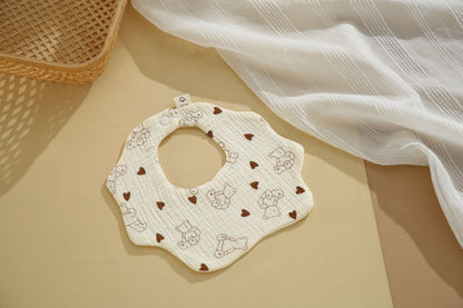 Baby Cotton Bibs with Cartoon Designs