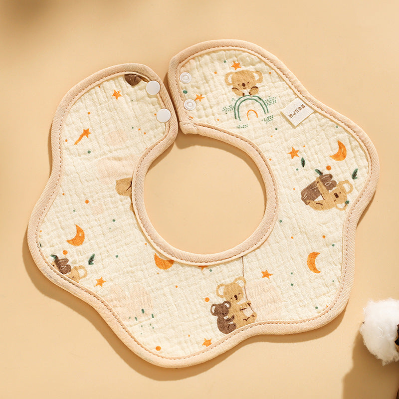 Baby Cotton Bibs with Cartoon Designs