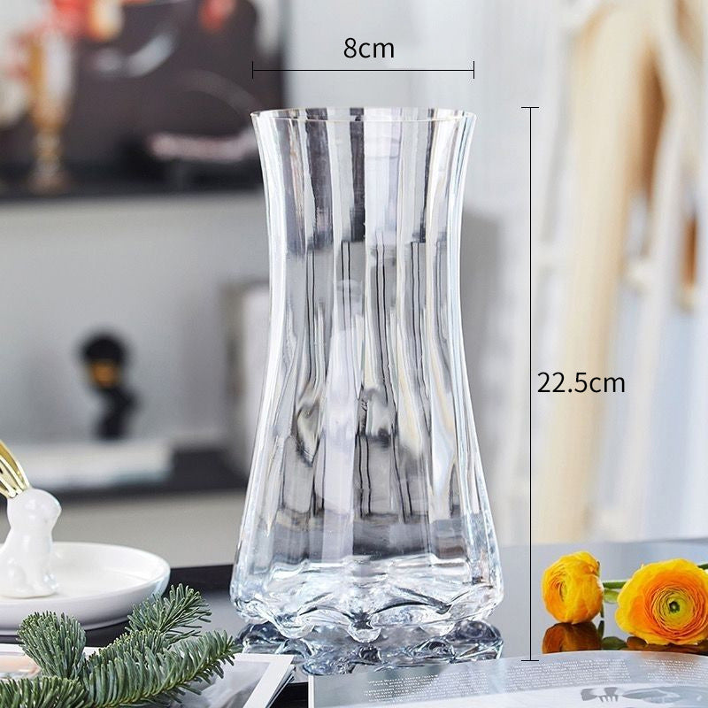 Nordic Glass Vase Triangular Flower Vase Home Decor