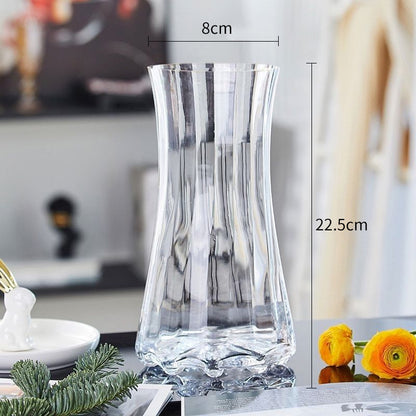 Nordic Glass Vase Triangular Flower Vase Home Decor