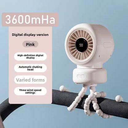 Octopus Baby Stroller Fan USB Desktop Fan Silent Circulating Small Electric Fan