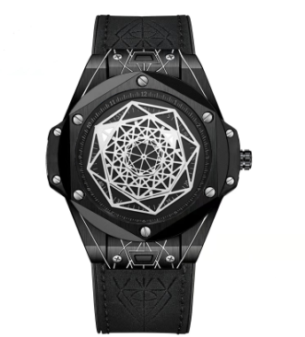 Men's Fashion Quartz Watch with Waterproof Silicone Band