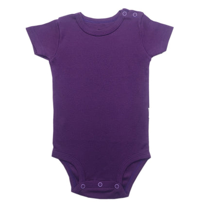 Baby Cotton Romper Short Sleeve Shoulder Opening Jumpsuit