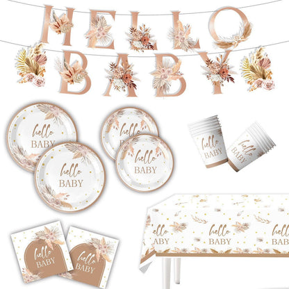 Bohemian Baby Shower Party Supplies Set - RAINSTAR
