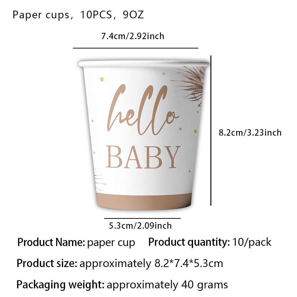Bohemian Baby Shower Party Supplies Set - RAINSTAR