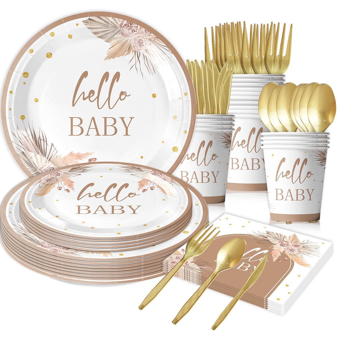Bohemian Baby Shower Party Supplies Set - RAINSTAR