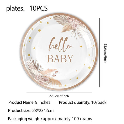 Bohemian Baby Shower Party Supplies Set - RAINSTAR