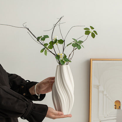 Nordic White Ceramic Dried Flower Vase