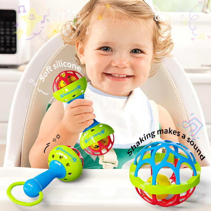 Soft Rubber Baby Rattle Handball Toy