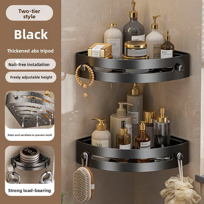 Upgraded Punch-free Bathroom Corner Storage Rack