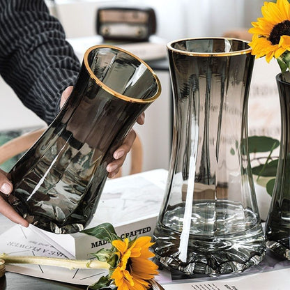 Nordic Glass Vase Triangular Flower Vase Home Decor