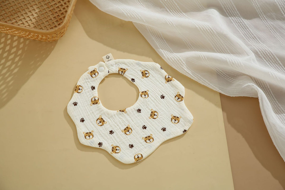 Baby Cotton Bibs with Cartoon Designs