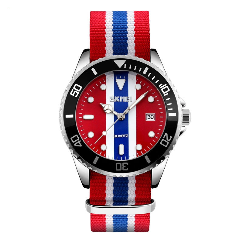 Men's Waterproof Quartz Watch with Stylish Fabric Band