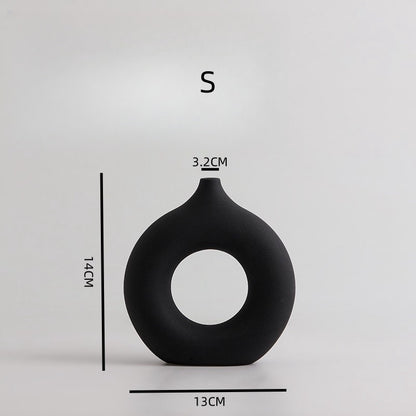 Minimalist Donut Vase for Flower Arrangement