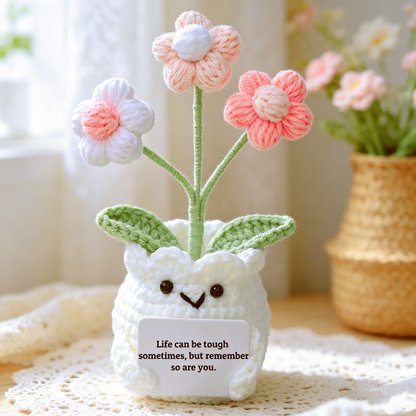 Handwoven Wool Knitted Potted Plants