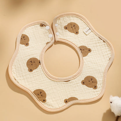 Baby Cotton Bibs with Cartoon Designs