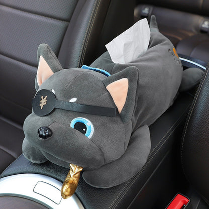 Cute Plush Car Tissue Box