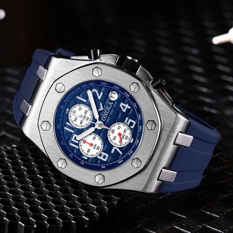 ONOLA Classic Stylish Men's Sports Watch with Silicone Band