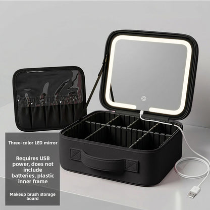 LED Lighted Makeup Bag with Mirror